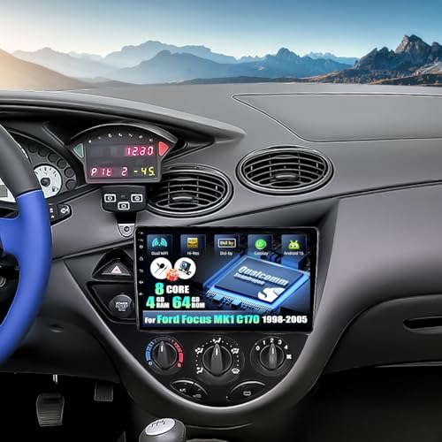 【CARPLAY WIRELESS / AUTO ANDROID & MIRROR LINK】Questa radio auto Bluetooth supporta le connessioni wireless carplay e auto Android, consentendo di accedere alla musica, ai telefoni, ai messaggi e alla navigazione GPS. Autoradio Android 15 per Ford Focus MK1 C170 2003 offre la funzione Mirror Link per sincronizzare i contenuti del tuo smartphone su grande schermo