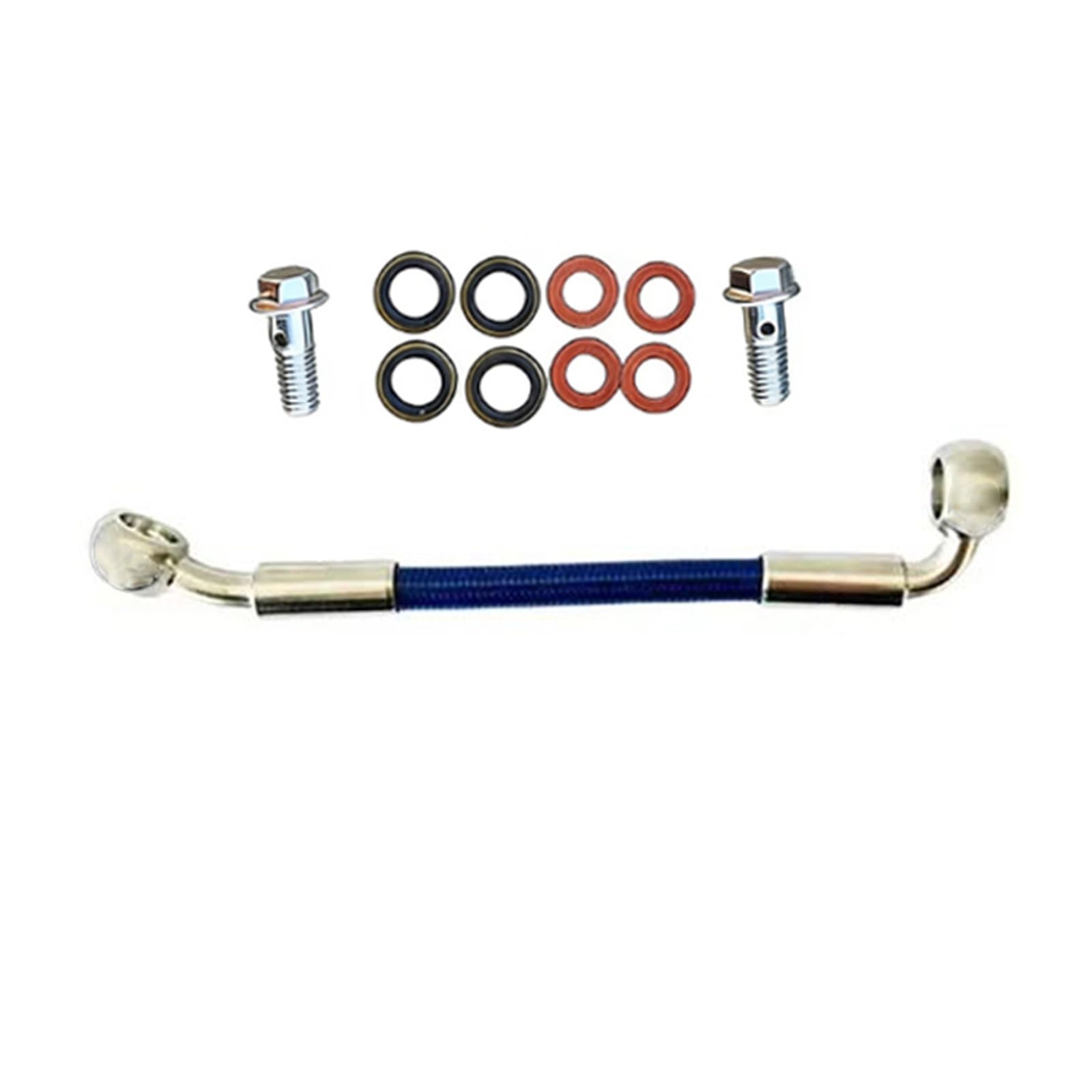 Motorcycle Brake Hose 28°-90° Motorcycle 30cm-500cm Steel Braided Brake Clutch Hose Line Hydraulic Oil Pipe M10 M8 Accessories(450cm)