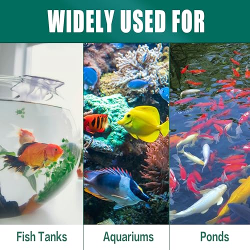 Image of Ammonia Test Strips for Fish Tank, 50ct Ammonia Aquarium Test Strips | Accurate Water Testing for Saltwater & Freshwater Aquariums & Ponds, Easy to Use Aquarium Water Test Kit