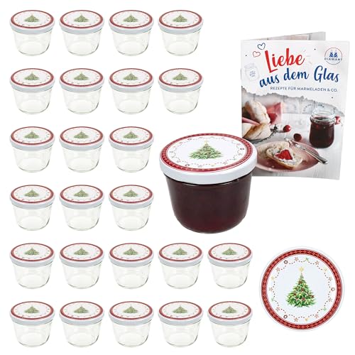 MamboCat 25er Set Sturzglas 230 ml mit Twist-Off-Deckel Weihnachtstraum I Einmachgläser + TO 82 Deckel + GRATIS Rezeptheft I Vorratsgläser einkochen & konservieren MamboCat 25er Set Sturzglas 230 ml mit Twist-Off-Deckel Weihnachtstraum I Einmachgläser + TO 82 Deckel + GRATIS Rezeptheft I Vorratsgläser einkochen & konservieren