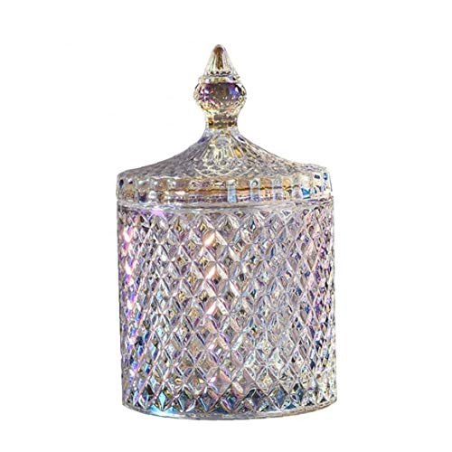 Lankater 1 st Cookie Decoratieve Glas Kristal Snoep Schotel Opslag Organizer Jar voor Jam Thee Koffiebonen Cookie Snack Spice