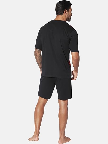 Jan Vanderstorm Short Pajamas 'Audun' in Black | ABOUT YOU