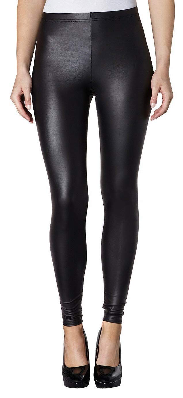 Crazy Girls Girls Legging Crazy Women Ladies Pu Pvc Wet Leather Look Bodycon Mini Midi Dress Tunic Top Peplum Skater Maxi Skirt S 8-26 (16/18, )