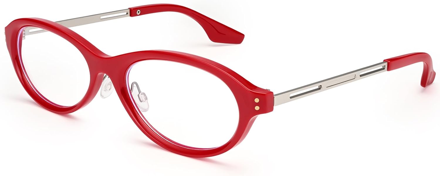 Dollger Oval Blue Light Glasses for Women Men Fashion Retro 90s Small Frame Computer Glasses