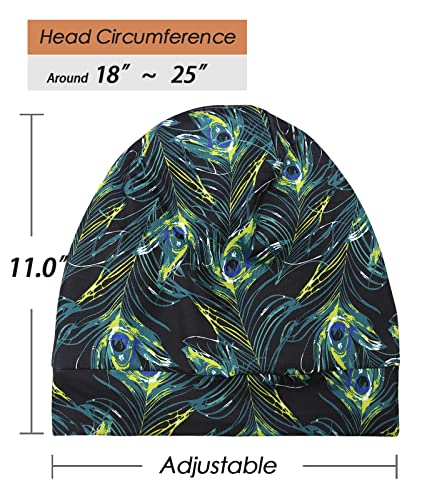 Image of Satin Lined Sleep Slouchy Cap Curly Girl Slap Headwear Gifts For Frizzy Hair Women