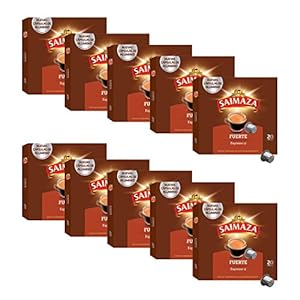 Saimaza Espresso 9 Fuerte – Nespresso®* Compatible Aluminium Koffie Capsules – 10 Verpakkingen (200 Koffiecups)