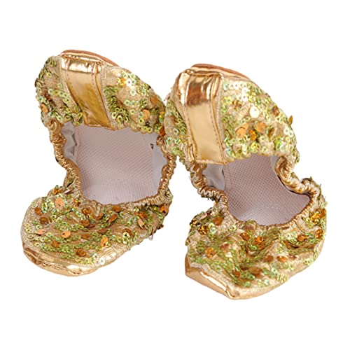 jojofuny 1 Pair Dancing Accessories Scent Booster Laundry Yoga Shoes Ballet Shoes Sequin Gym Shoes Socks for Metallic Slippers Round Ballet Flats Non-slip Plate Bride