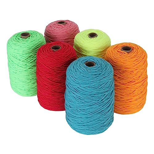 TOPINCN 6 Roll Fluorescent Tufting Yarn