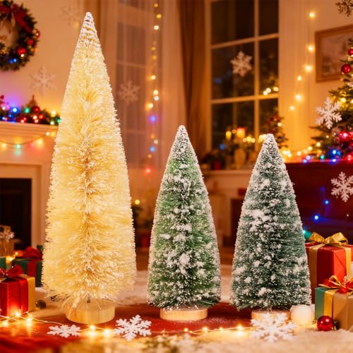 🌲 【Regali Natalizi Originali】 Leggeri e facili da posizionare, questi alberi natale sono il regalo perfetto per parenti e amici. Ideali per abbellire scrivanie, mensole e tavoli, le diverse dimensioni li rendono un pensiero unico e festoso per tutte le occasioni.