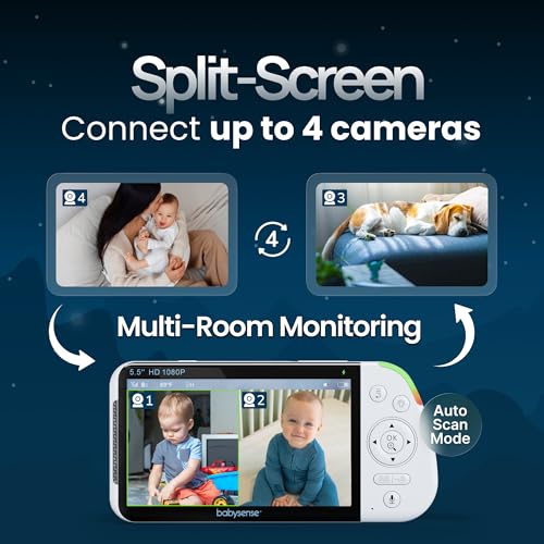 Babysense PRO 5.5" Video Baby Monitor with RF (No Wi-Fi) — view 4