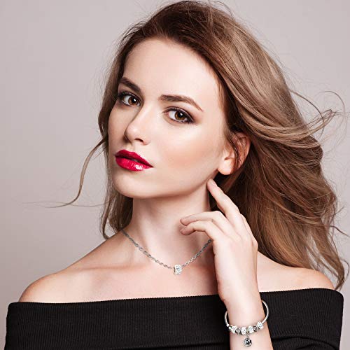 Ancirs 100Pcs 12Mm Large Hole Rhinestone European Beads, Large Hole Rondelle Spacer Beads, Diamond Hair Beads For European Bracelet Snake Chain Charm Bracelet (White) #TOP6