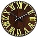 storeindya Decorative Handmade Wooden Wall Clock with Roman Numerical (Retro Design) Home and Office DÃ©cor Accessories for Retro Style Living Room/Office/Bar/Restaurant - Perfect Gifting Option