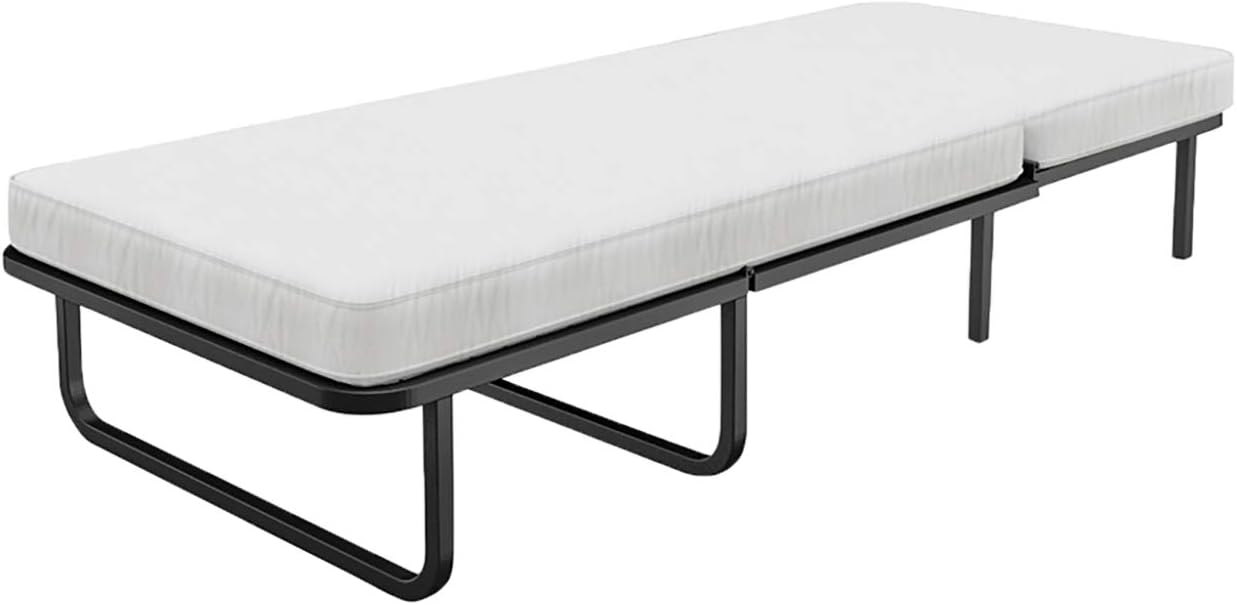 Camabeds Livean Folding Bed Pouf Cum Bed with 3.5" Mattress (Brown)