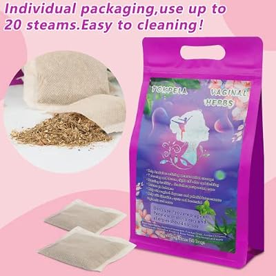 TOKPELA Yoni Herbs for Cleansing, 100% Organic V Steaming Herbs(Filter Bag Packaging), Yoni Kit, V Steam Herbs Tone & Rejuvenate for Women - V Cleansing,Ph Balance(20 Steams)