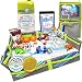 Foldable Airplane Kids Origami Travel Tray - Green - Bonus Activity Side Pockets for Entertainment or Toys Travel Organizer for Toddler, Portable Kids Waterproof, Baby Play Space and Snack Desk