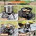 VOYBLAZ Portable Gas Camping Stove, 12000BTU, Propane, Black Carbon Steel Material, Piezoelectric Ignition, 39-Inch Hose, All-Copper Adapter, Equipped with a Storage Bag