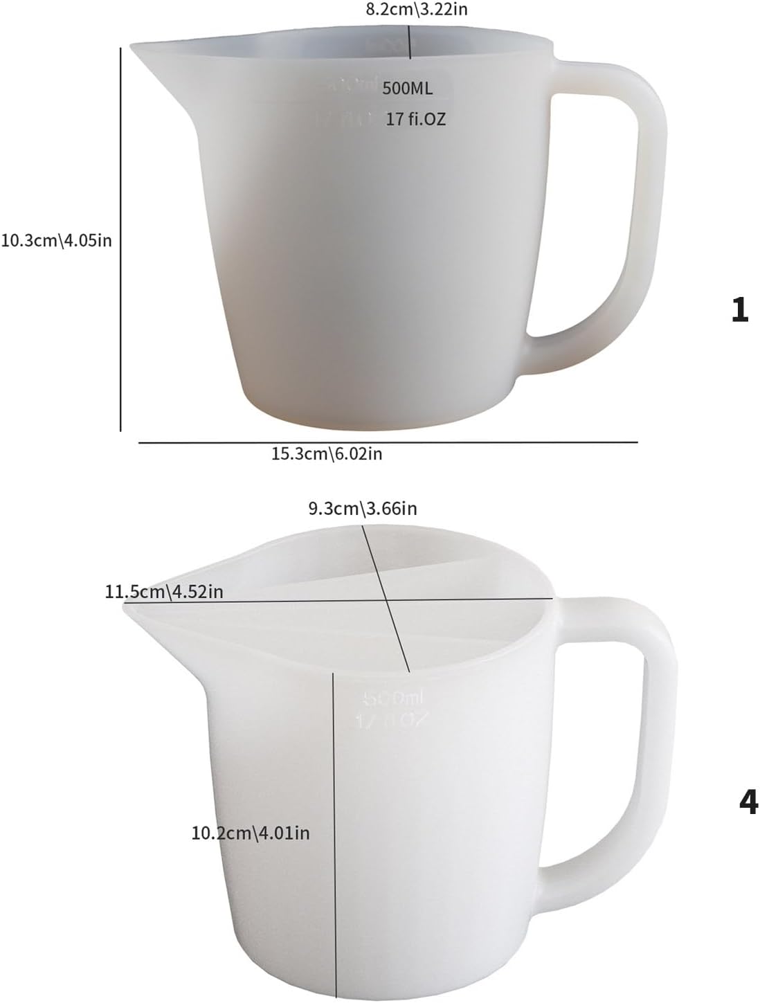 Fashionable Sturdy Silicone Resin Pour Cup with 5 Sections Mixing Craft Supplies Accessory for Precise Color Separation Jewelry Making Tool