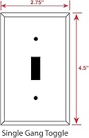 Vista 14 de Art Plates - Decorative Light Switch Plate Cover Plate - Decorative Metal Wall Plate - Combo: Decora - Toggle - Dark Blue Mexican Talavera Tile