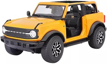 FloZ for Maisto 2021 for Ford for Bronco for Badlands Off Road Gateless Version Orange 118 Car Pre-Built Model