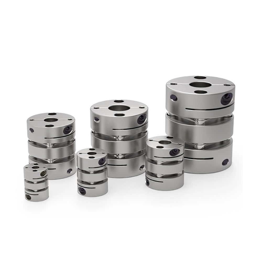 Accouplement flexible à diaphragme, connecteur d'arbre à prune, coupleur de moteur pas à pas CNC Rincé Élastique(10mm to 25mm)
