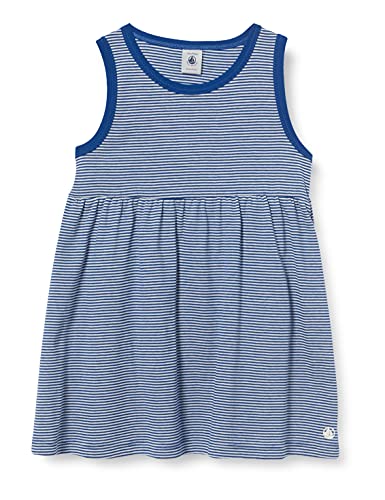 Petit Bateau A00TF Vestito, Surf/Marshmallow, 18