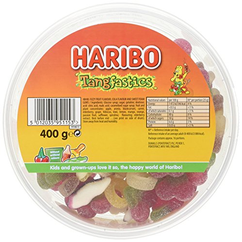 Haribo Tangfastics Bulk Sweets Drum 400 g