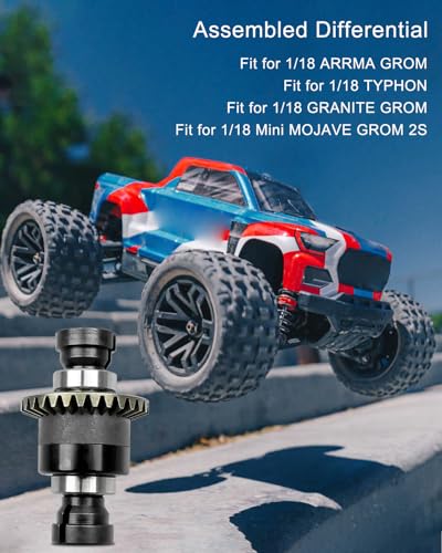 Image of Assembled Differential 30T 0.8Mod V2 Fit for 1 /18 ARRMA GROM Typhon Granite GROM Mini Mojave GROM 2S, 2PACK Black