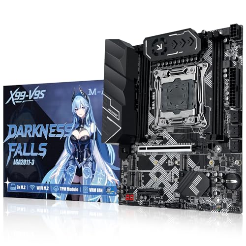 MACHINIST X99 Motherboard LGA 2011-3 for Intel Xeon E5 V3 V4 and Core i7 5-6th Series CPUs (M-ATX, DDR4 Max 128GB, NVME M.2, PCIe 3.0, WiFi M.2, Gigabit Network, SATA 3.0, USB 3.0), X99 V9S Mainboard