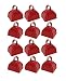 Metal School Cowbells - Set of 12 Red Metal Cowbell Noisemakers (Red Cowbells)