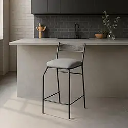 Banquetas Altas para Balcão Bistrô Bancada Reforçadas em Aço Conforto (Cinza)