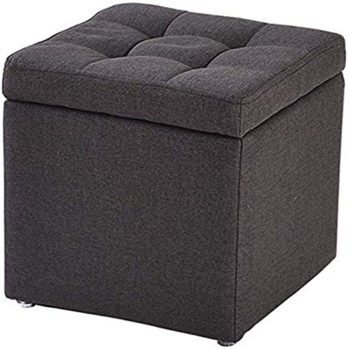 Banc de rangement rembourré 30x30x35 cm avec coffre et plateau