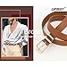 LEACOOLKEY 3 Pack Women's Leather Belts for Jeans Dress Pants Fashion Ladies Leather Belts with Gold Buckle