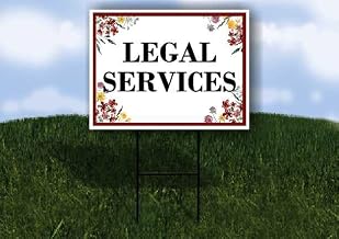 Legal Services Spring Flowers Plum Pink Double Sided 18x24 in. Yard Road Sign