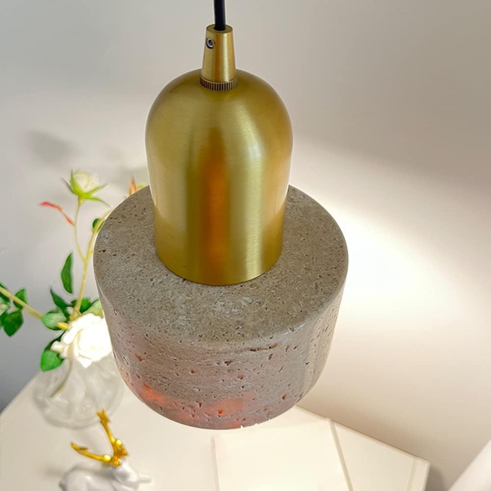 Nowoczesna złota marmurowa lampa wisząca z naturalnego kamienia rustykalna lampa wisząca do kuchni wyspa orzechowa drewno mini oprawa sufitowa nadmorski boho mały żyrandol do resta
