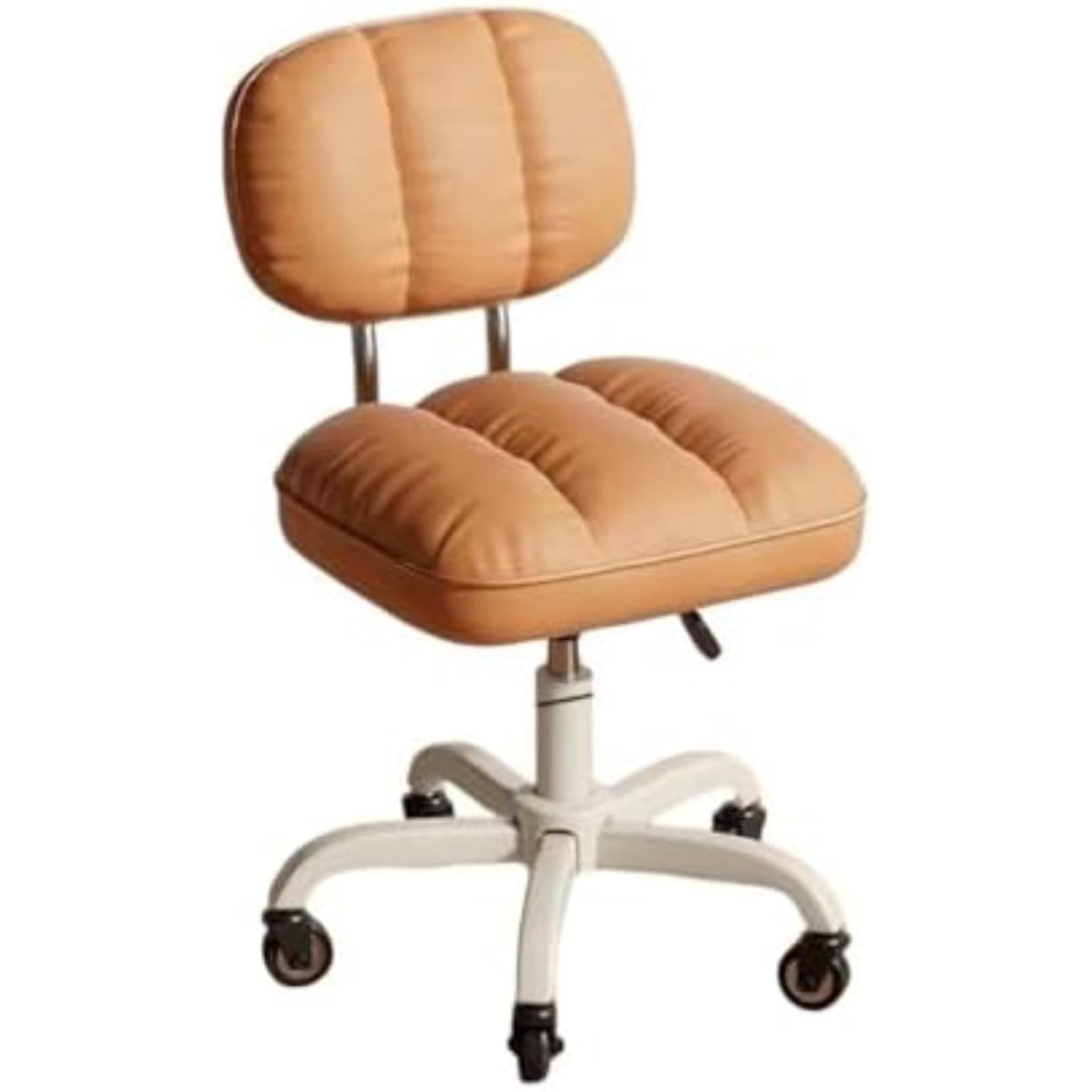 IvyLoutish Office Chair with 360° Swivel Wheels, Ergonomic Lumbar Support, Leather Executive Task Chair for Home Office