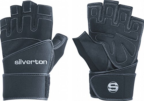 Gants d'haltérophilie anti-dérapants Silverton Power Plus avec grip