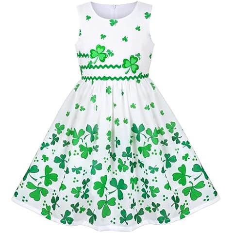 Sunny Fashion Green Clover Sundress for Girls Cover