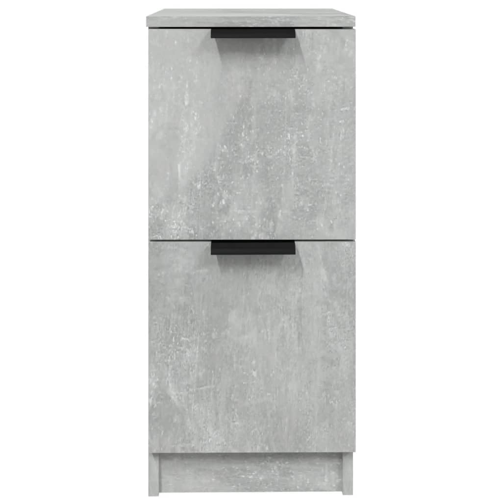 vidaXL 2X Buffets Armoires Latérales Organisateurs de Maison Meubles de Rangement Salon Intérieur Gris Béton 30x30x70 cm Bois d'Ingénierie