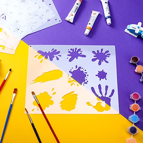 10 Pieces Stain And Splatter Stencils Shoe Stencils Graffiti Stencils Diy Art Stencils For Painting On Wood, Canvas, Paper, Fabric, Floor, Wall #TOP6