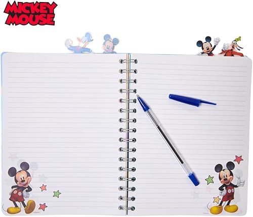 Miniatura 209 de Disney Encanto - Cuaderno con pestañas encuadernadas, encuadernado en espiral, 96 páginas a rayas, 8 x 7 pulgadas, morado