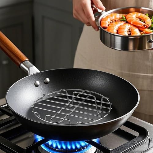 Grille de cuisson ronde en acier inoxydable durable pour barbecue et cuisson vapeur 20cm