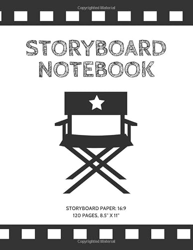Storyboard Notebook: Storyboard Paper 16:9,120 pages 8.5"x11", storyboard sketchbook Template Panel Pages for Movie Direction and Production, ... (Professional Blank Storyboard Notebook)