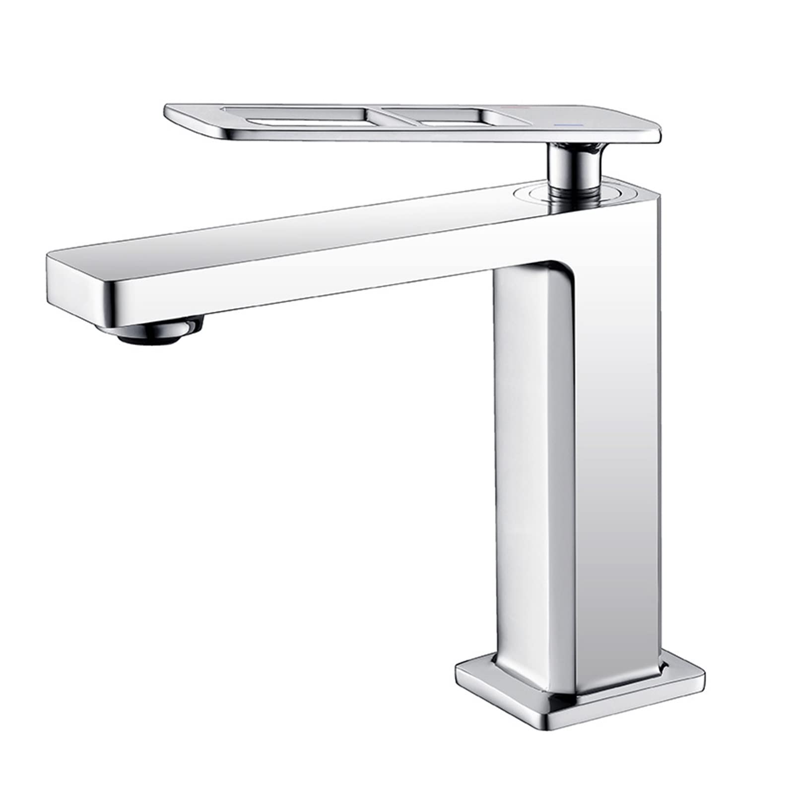 Robinet de lavabo anti-fuite en laiton, le mitigeur chrome durable pour salle de bain