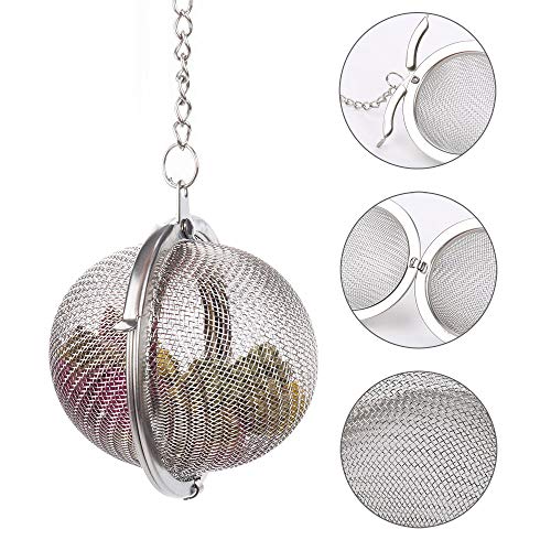 Yingkesi 2Pcs Stainless Steel Tea Ball, 2.04 Inch Mesh Tea Infuser Strainers thumb #3