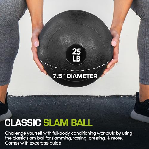image for ProsourceFit Slam Medicine Balls 5, 10, 15, 20, 25, 30, 50lbs Smooth a