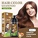 Joyful Young Hair Dye Shampoo 3-in-1, Light Brown Semi-Permanent Gray Hair Coverage, Color Depositing Shampoo for Women & Men, Vegan, Ammonia-Free