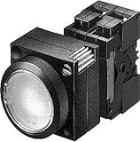  Siemens – Appareil complet Bouton poussoir lumineux contact fermé + LED UC 24 V Intérieur Rouge