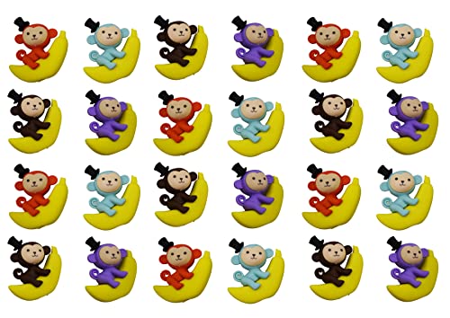 Image of Asera 3D Monkey Banana Erasers Pencil Top for Kids Birthday Return Gifts (24 Pcs)