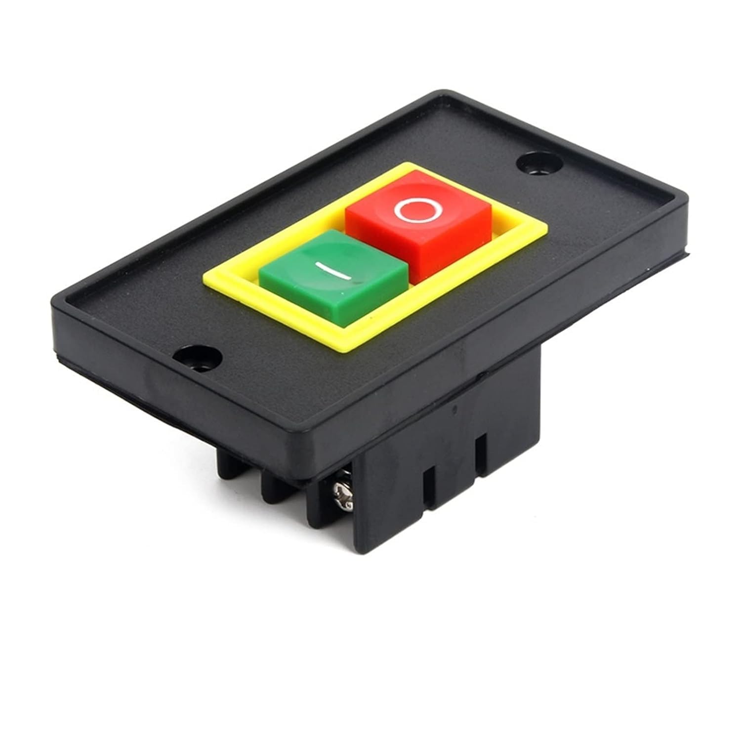 Interruptor basculante，Interruptor de palanca， AC 220 / 380V 2kW 10A Interruptor de control de motor de taladro de banco Interruptor de botón de inicio y parada Interruptor de 6 terminales de tornillo