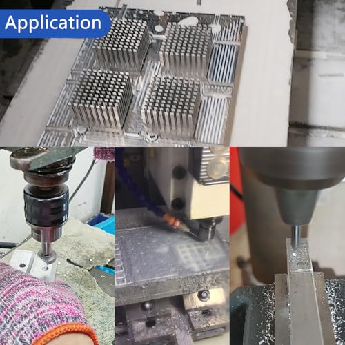 Image of 90-Degree V-Bit Carbide Chamfer End Mill, 1 /2 Inch Uncoated (Bright Finish) - 4 Flute CNC V-Groove Router Bit Carbide Chamfer Mills for Aluminum Alloy